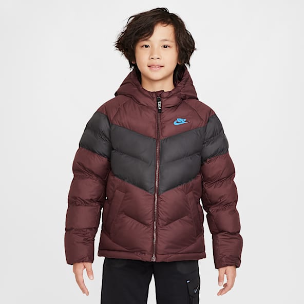 Nike puffer jacket red sales